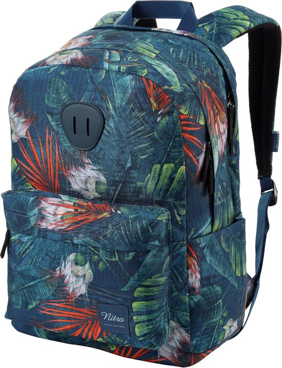 NITRO Sac à dos de loisirs Sac à dos pour ordinateur portable Urban Plus Backpack 28L Tropical Coloré