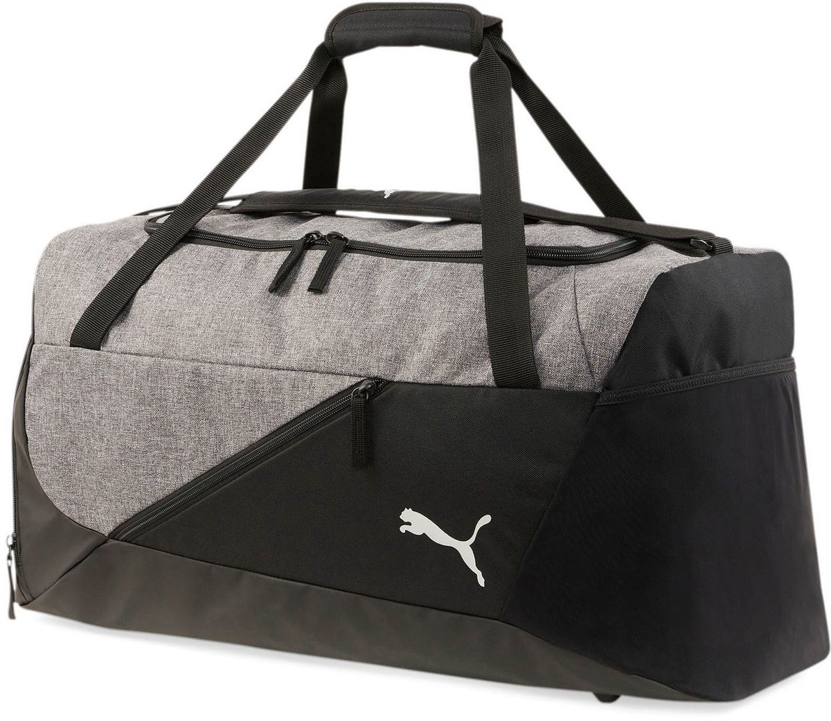Puma Teamfinal Sporttas Met Zijvakken Gemeleerd Zwart