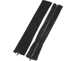 Kantoorstoel Armleuning Hoes, 2 stuks Kantoorstoel Armleuning Hoezen Beschermers met Ritssluiting Rekbaar Waterbestendig Computerstoel Armleuning Hoezen voor Bureaustoelen - zwart