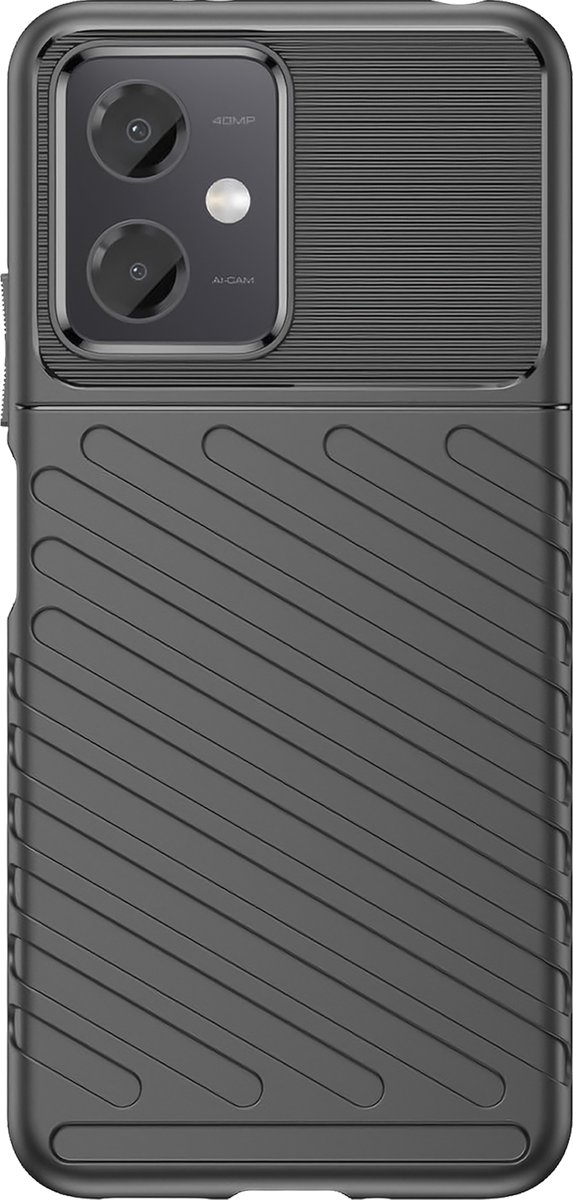 Cazy hoesje geschikt voor Poco X5 - Siliconen Hoesje met Grip - Zwart