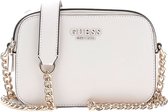 GUESS Sac à épaule bandoulière Sarita Camera Crossbody Stone Écru