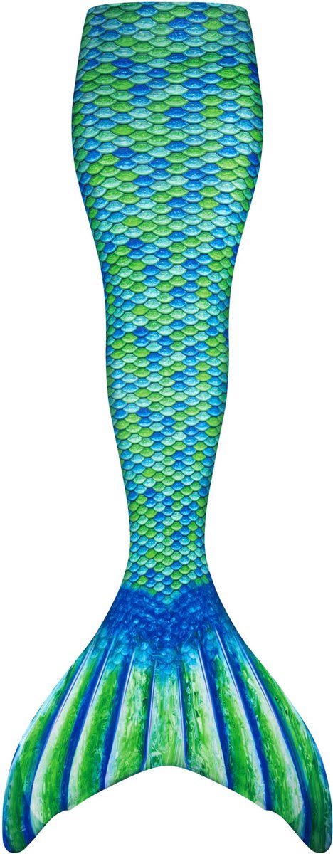 Zeemeerminstaart voor kinderen maat 12 (146-152) - Fin Fun Aussie Green set met monovin met voetvakjes