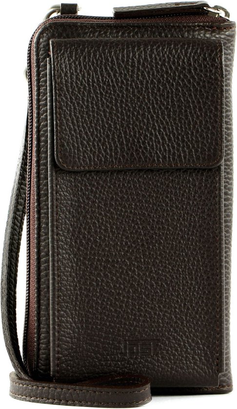 JOST Telefoontasje Portemonnee Vika Pouch Coffee Donkerbruin