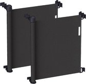 Goliving Oprolbaar Traphekje - 2 Stuks - Veiligheidshekje - Kinderhekje - Push & Turn - 10 tot 150 cm Breed - Aluminium frame - Mesh - Zwart