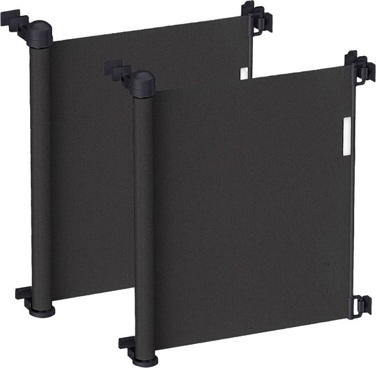 Product: Goliving Oprolbaar Traphekje - 2 Stuks - Veiligheidshekje - Kinderhekje - Push & Turn - 10 tot 150 cm Breed - Aluminium frame - Mesh - Zwart, van het merk 