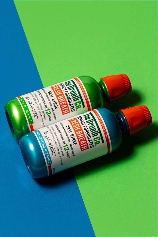 The Breath Co Mondwater - Icy - Mint - 500 ML - Tegen - Slechte Adem - Droge Mond - Ontstoken Tandvlees