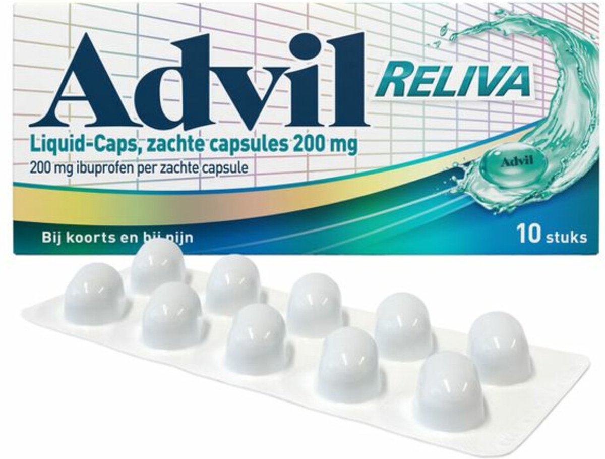 Goedkoopste Advil Reliva Liquid Caps 200mg - 3 x 10 capsules
