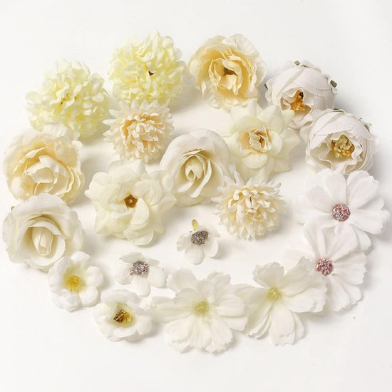 40 stuks kunstbloemen, kunstbloemen, decoratie met 10 stijlen, kunstbloemen, kleine zijden bloemen, decoratie voor bruiloft, thuis, doe-het-zelf, handwerk, scrapbooking