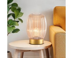 Tafellamp met amber glas - Inci
