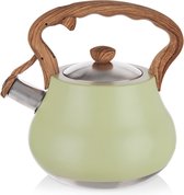 Bol.com Fluitketel Edelstaal GREENISH 3 l - Waterketel met Fluitje - Waterkoker aanbieding