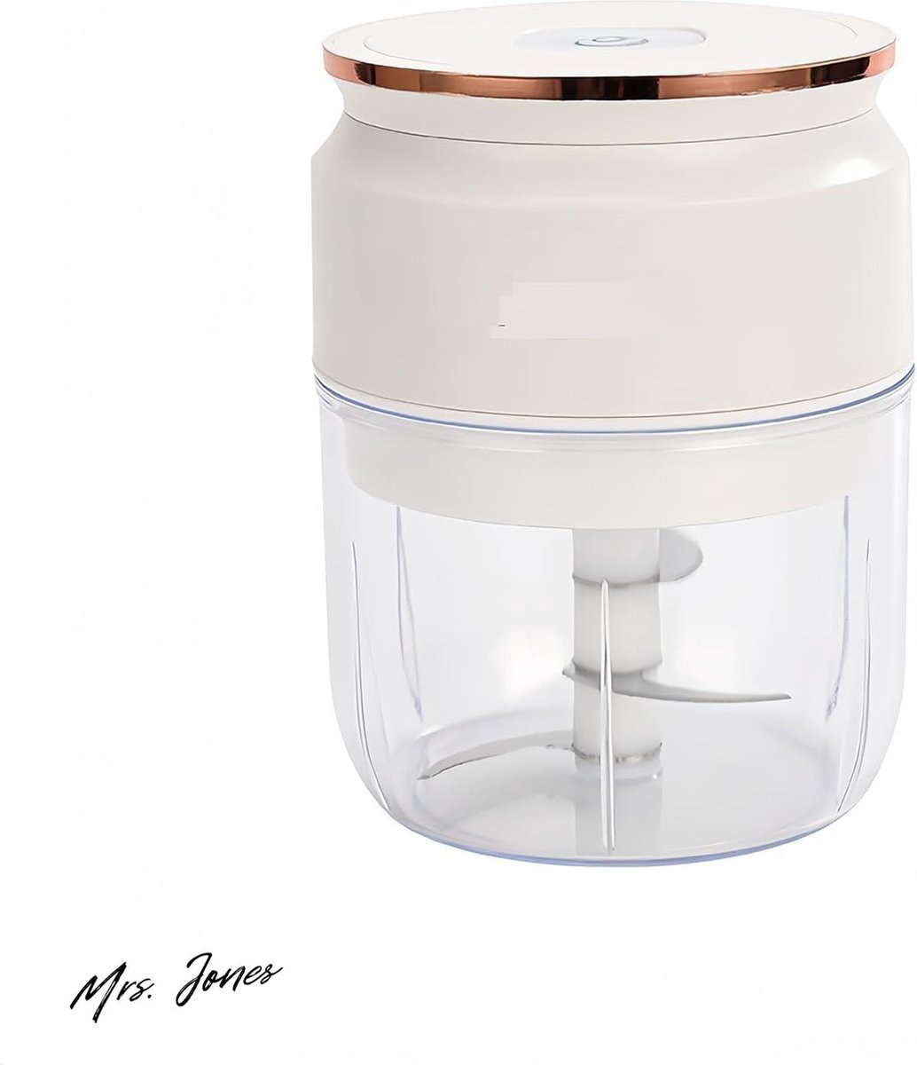 Mrs. Jones Elektrische hakmolen USB multi-hakmolen oplaadbaar draagbaar kleine mixer 300 ml universele uienhakmolen mini-hakmolen elektrische groentesnijder voor vlees fruit knoflook .