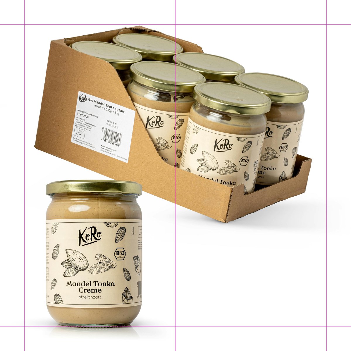 KoRo | Bio amandel-tonkapasta 6 x 500 g