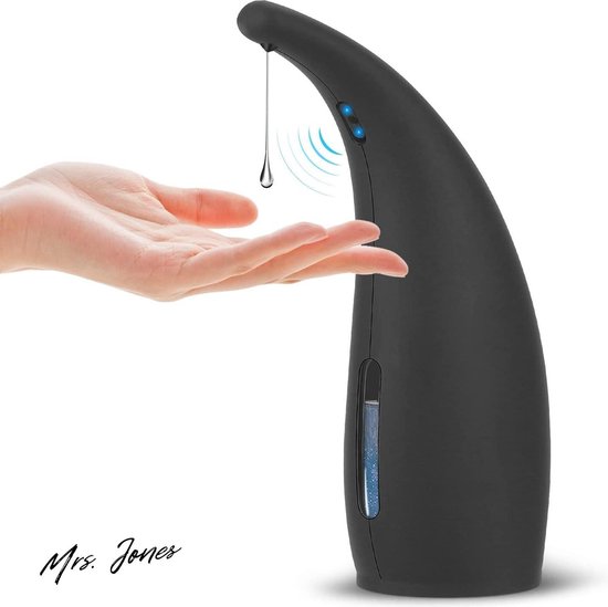 Foto: Mrs jones premium collection automatische zeepdispenser 300 ml sensor infrarood elektrisch mat zwart 