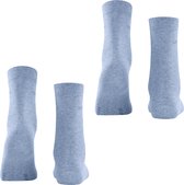 Esprit Basic Easy 2-Pack drukvrije comfort tailleband katoen multipack sokken dames blauw - maat 35-38