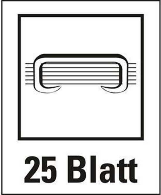 Symbool voor nieten van 25 vel.