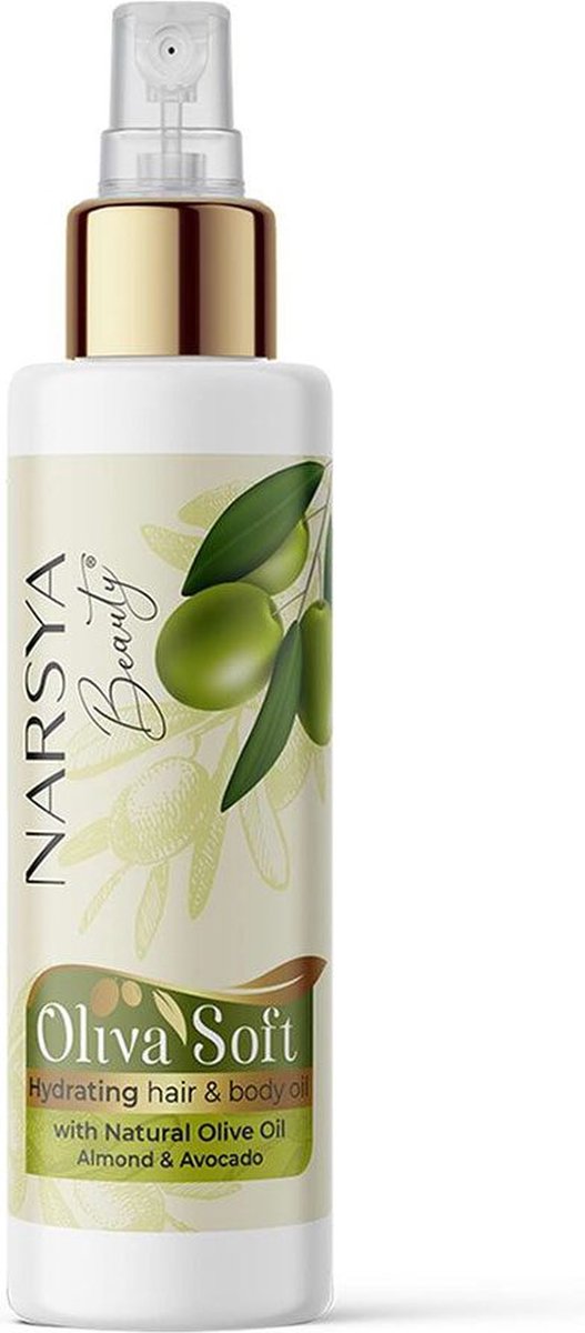 Goedkoopste Natuurlijke Olijfolie hydraterende en voedende droge olie voor huid en haar - amandel en avocado 200ml