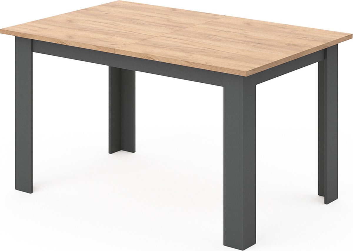 Vicco Karlos Eettafel – 140 x 90 cm Krachtige eik goud