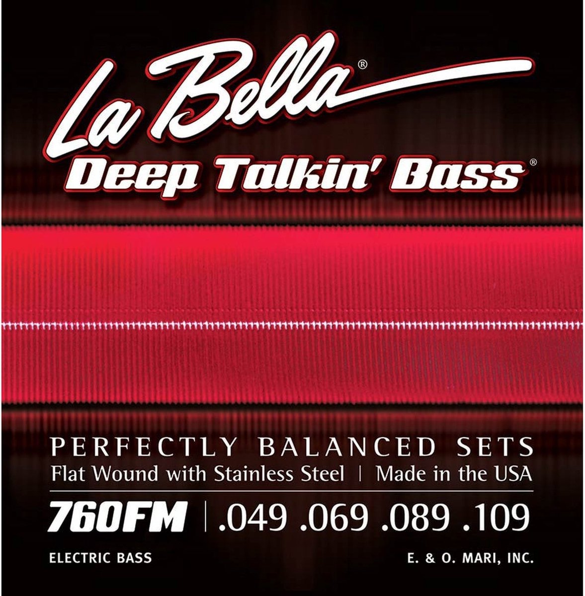 La Bella L-760FM Bassnaren Set Stainless Steel Flatwound Medium (049-109)