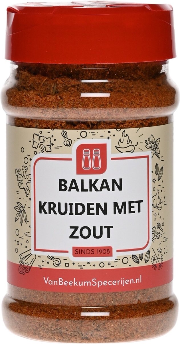 Goedkoopste Van Beekum Specerijen - Balkan Kruiden Met Zout - Strooibus 160 gram