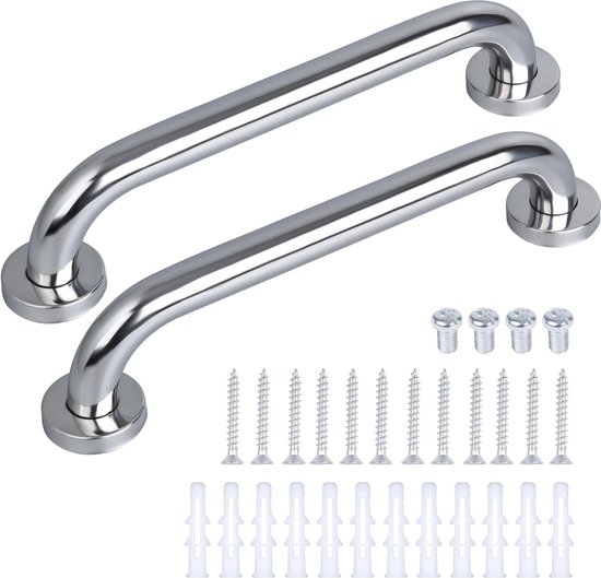 2x Roestvrijstalen Wandbeugel Badkamer Douche Handgreep 33 Cm 2x Roestvrijstalen Wandbeugel Badkamer Douche Handgreep 33 Cm