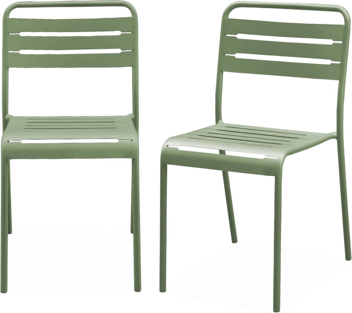 sweeek - Set van 2 tuinstoelen metaal - amélia