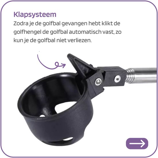 Jobber Golfhengel - Golfbal Hengel - Golf Bal Retriever 2 meter van Merkloos — afbeelding 2