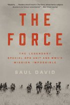 Boekcover van 'The Force' met rode letters en een afbeelding van soldaten op een veld.