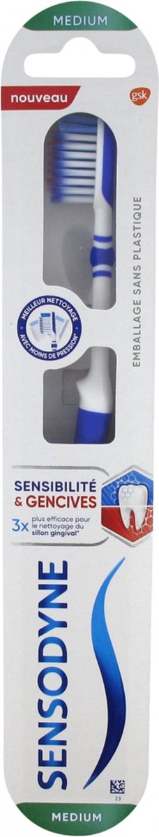 Goedkoopste Sensodyne Medium Tandenborstel Gevoeligheid & Tandvlees (Kleur Indigo