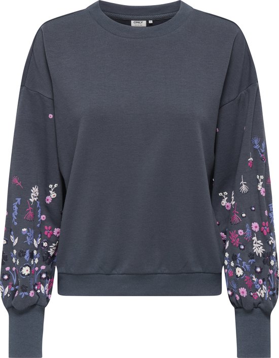 Only Brooke Round Neck Flower Sweater Dames - Maat L