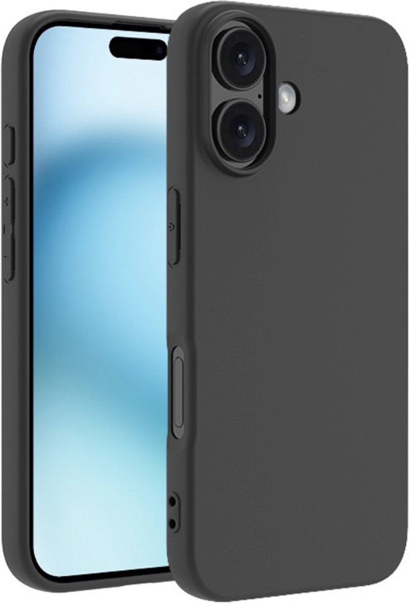 Lunso Geschikt voor iPhone 16 hoesje - Ultra dunne Backcover - Zwart