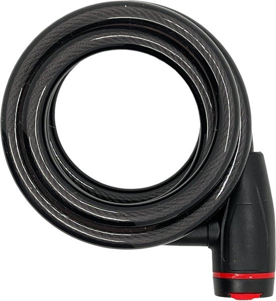 Fischer Spiraalslot Combinatie Fietsslot Lengte 120 cm Diameter 10 mm Zwart