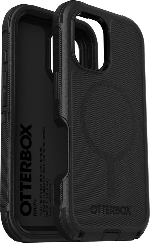 Otterbox Defender MagSafe geschikt voor iPhone 16 hoesje - Zwart