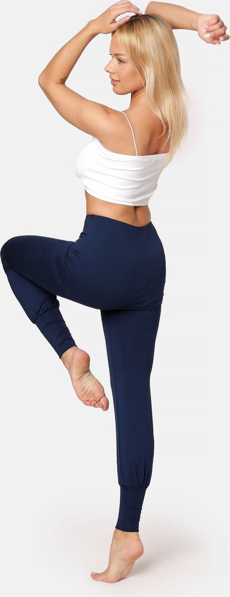 Bellivalini Dames Yogabroek - Sport - Vrijetijdsbroek - Lang - Viscose - Sportbroek - BLV-BLV50-275-YPS - Donkerblauw - XL van Bellivalini — afbeelding 2