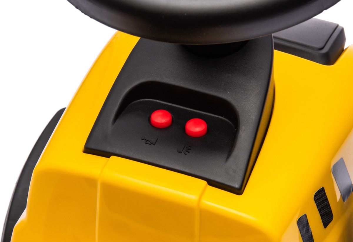 Eco Toys - CAT Tractor Loopauto - Geel/Zwart - Met Aanhanger, Schep & Hark - Claxon & Verlichting - Vanaf 12 Maanden - Max. 25 kg — afbeelding 2