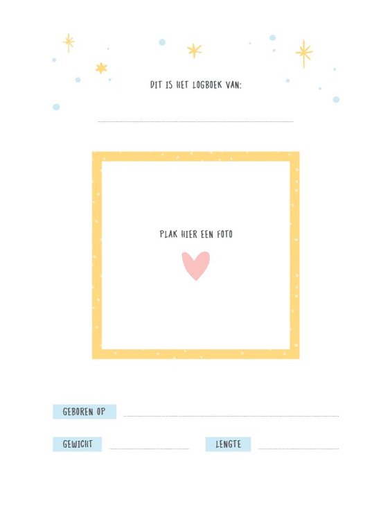 Baby's eerste maanden logboek - cover