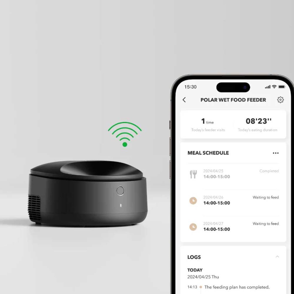 Afbeelding 3 van Petlibro Polar WIFI Automatische Voerdispenser voor Natvoer Zwart