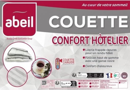 Abeil - Couette Lestée - Enveloppe Microfibre Effet Peau de Pêche Abeil - Couette Lestée - Enveloppe Microfibre Effet Peau de Pêche