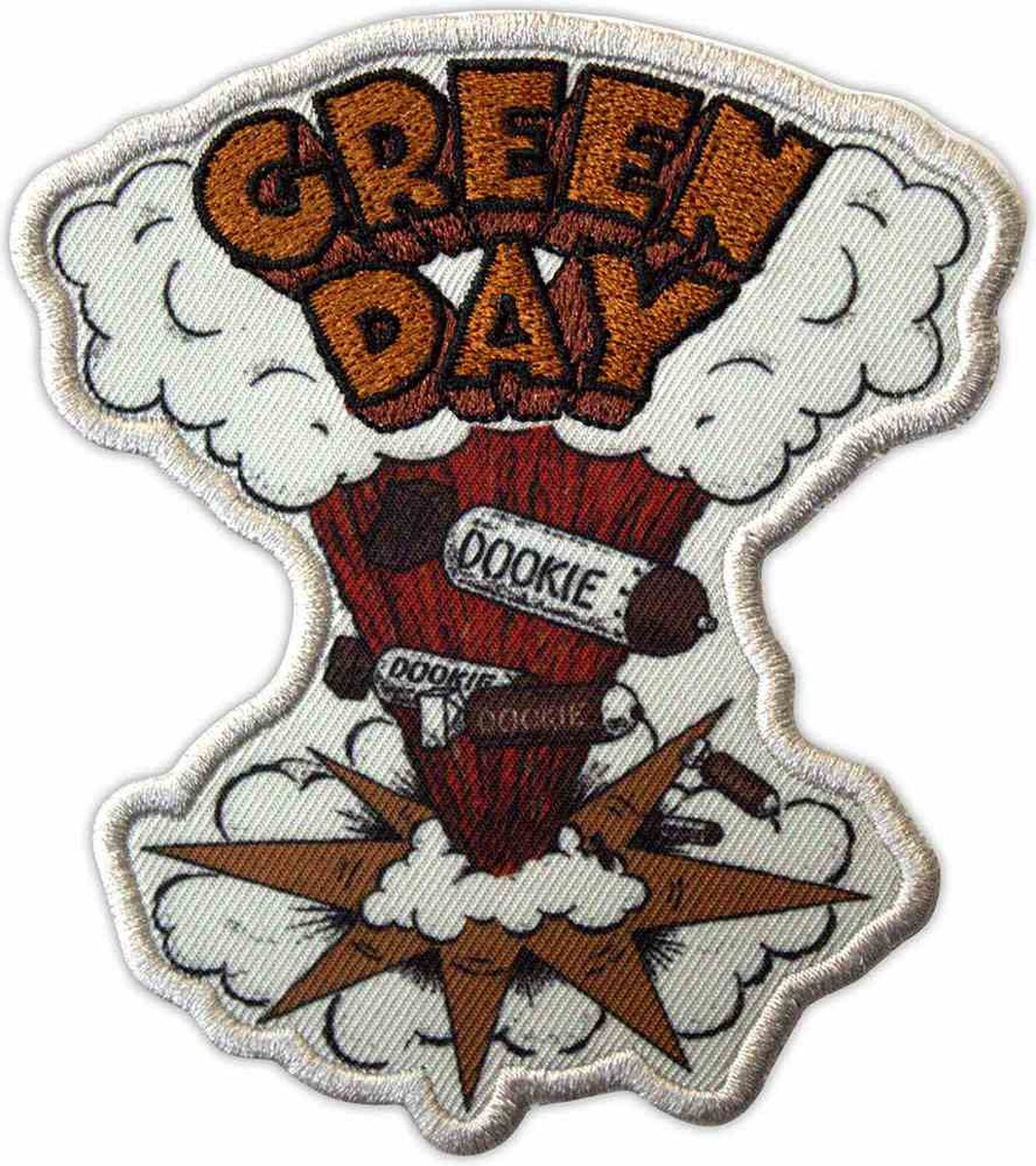 Green Day - Dookie Bombs Patch - Wit/Multicolours