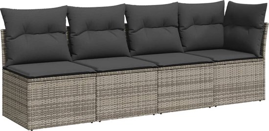 vidaXL-11-delige-Loungeset-met-kussens-poly-rattan-grijs