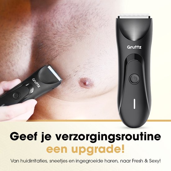 Gruttz Bodygroomer Mannen v3 - Body Trimmer - Gemaakt voor Schaamstreek - Inclusief Travelbag