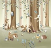 fotobehang Little Dutch Friends de la forêt 280x300
