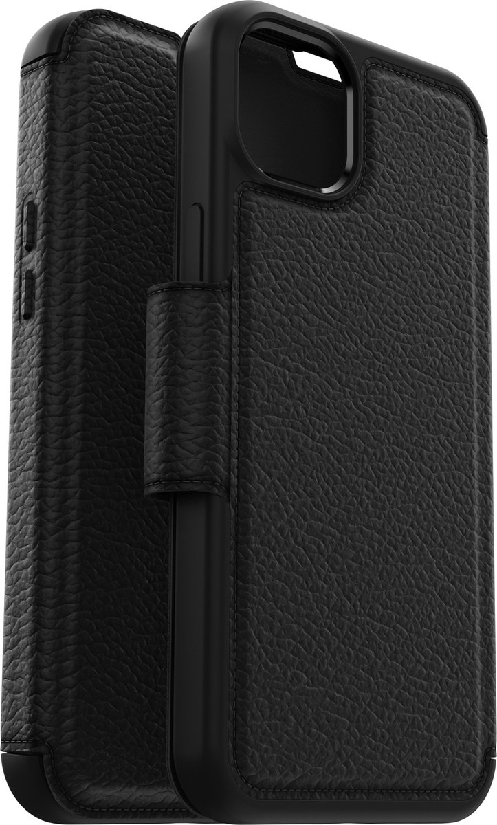 Otterbox Strada bookcase - Geschikt voor de iPhone 14 Plus - Zwart - Leer