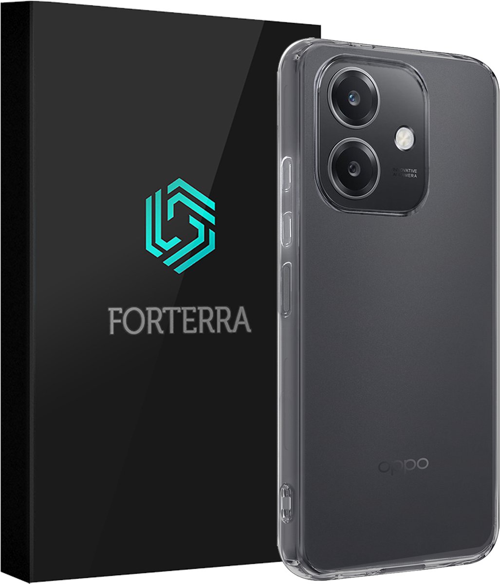 Hoesje Geschikt voor OPPO A40m - Sterk & Shockproof - Siliconen Case - Hoes Cover - Transparant