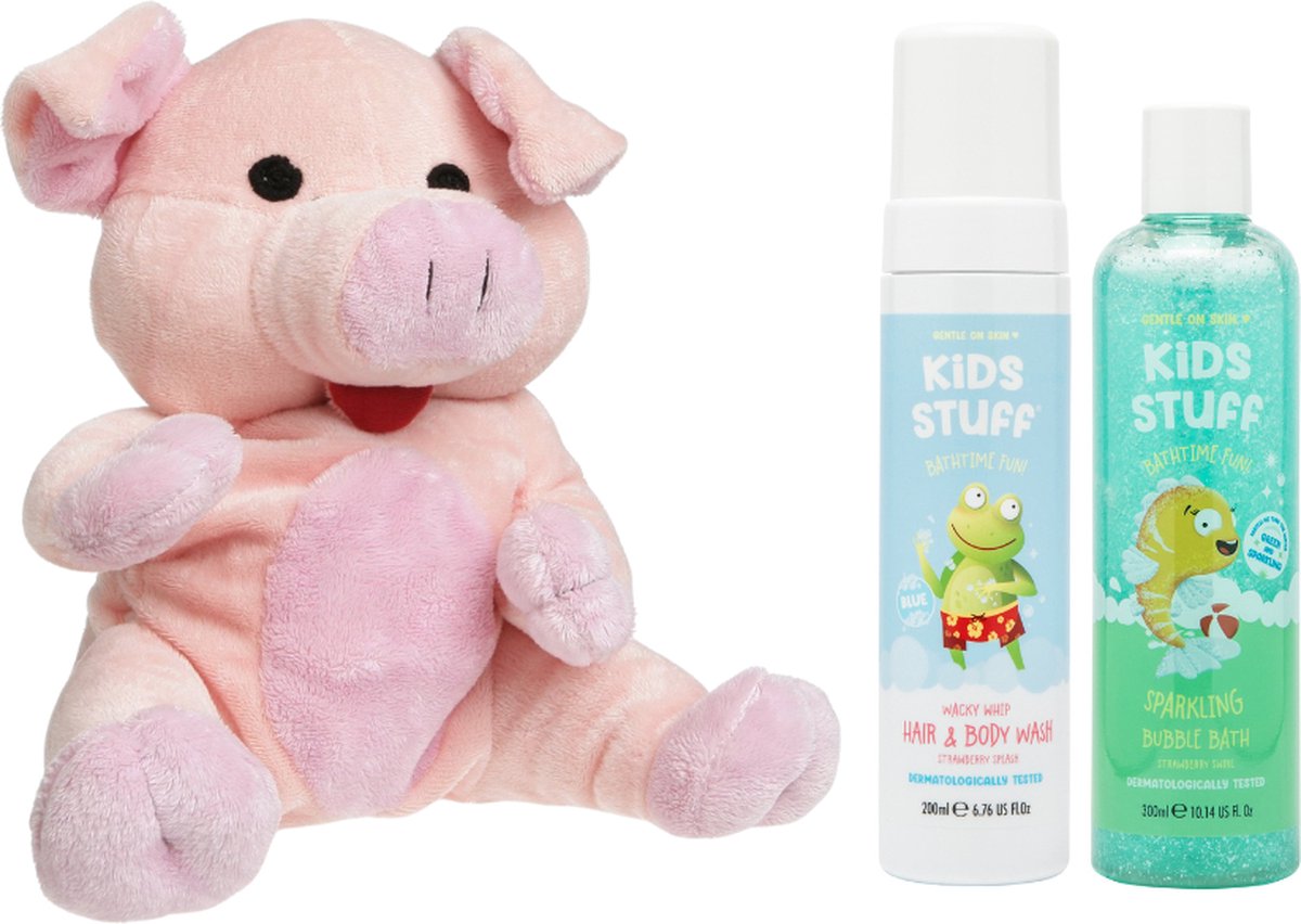 Goedkoopste Cherry Belly Kersenpitknuffel Varkentje & Kids Blue Stuff Bad Blauw - Kids Stuff Bubble Bath Sparkling - Kids Stuff Hair & Body Wash Wacky Whip - Cherry Belly Warmteknuffel Varkentje