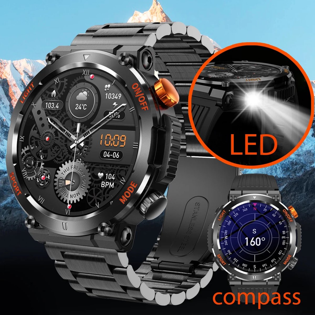 Montre Connectée 2024 étanche Avec Mesure Tension & Appels - Écran AMOLED - Taille 40mm - Homme/Fitness