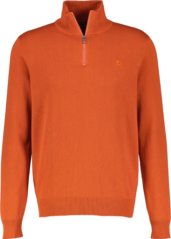 Lerros - Half zip trui - Heren - L - 966 SPICY ORANGE - Katoen - 24N5499