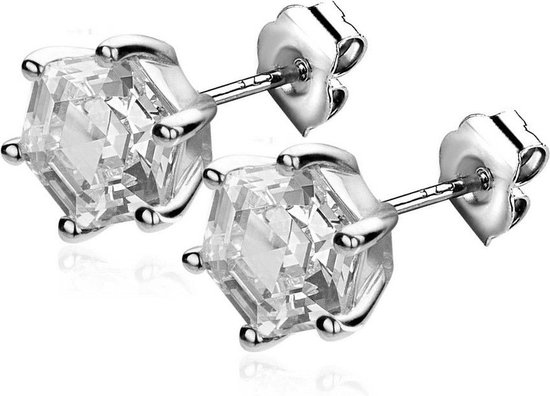 Adramata Sterling Zilveren Oorknopjes voor Dames Hypoallergeen Oorknopjes met Platte Achterkant voor de Helix Oorbel voor het Kraakbeen Zilver/Verguld Tragus Helix Piercing Sieraden