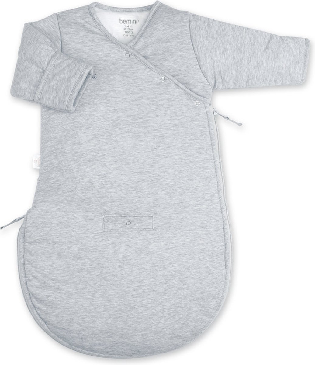 BEMINI Babyslaapzak - MAGIC BAG 1-4m - TOG 3 - Warm cocon - Mix grey