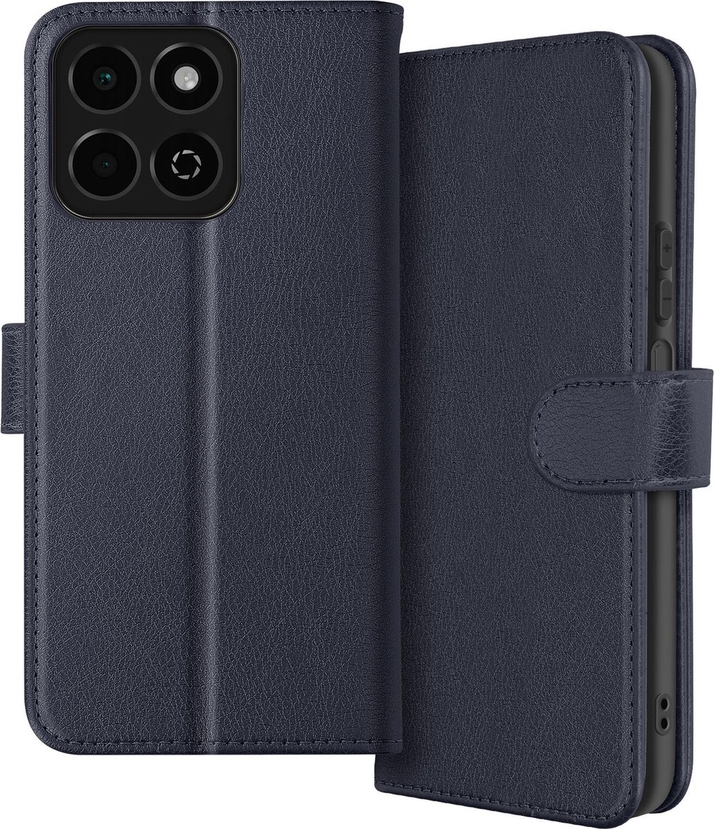 Avizar Hoesje Geschikt voor Honor 200 Smart Klep Wallet en Videohouder, Nachtblauw