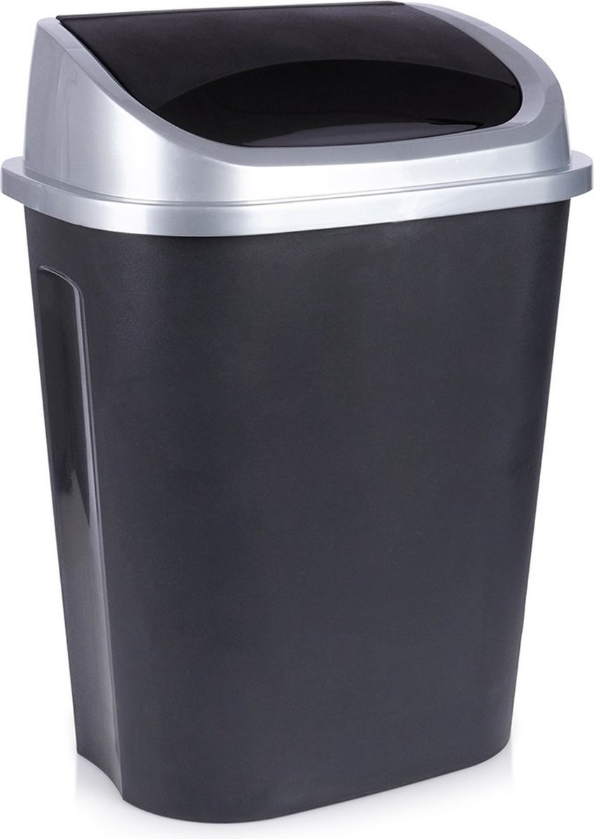 Prullenbak Plastic Zwart 50 l - Afvalmand - Afvalemmer